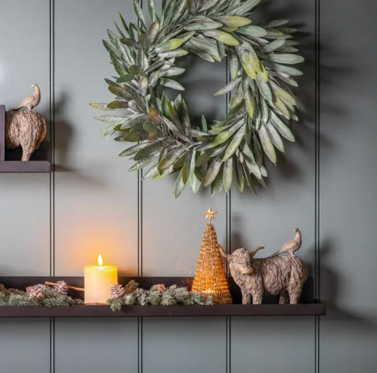 Highland Cow and Pheasant Ornament