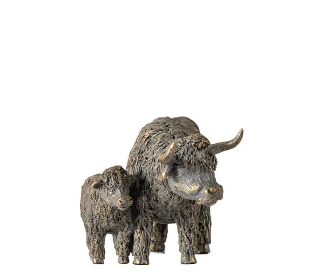 Highland Cow Mam and Calf Ornament