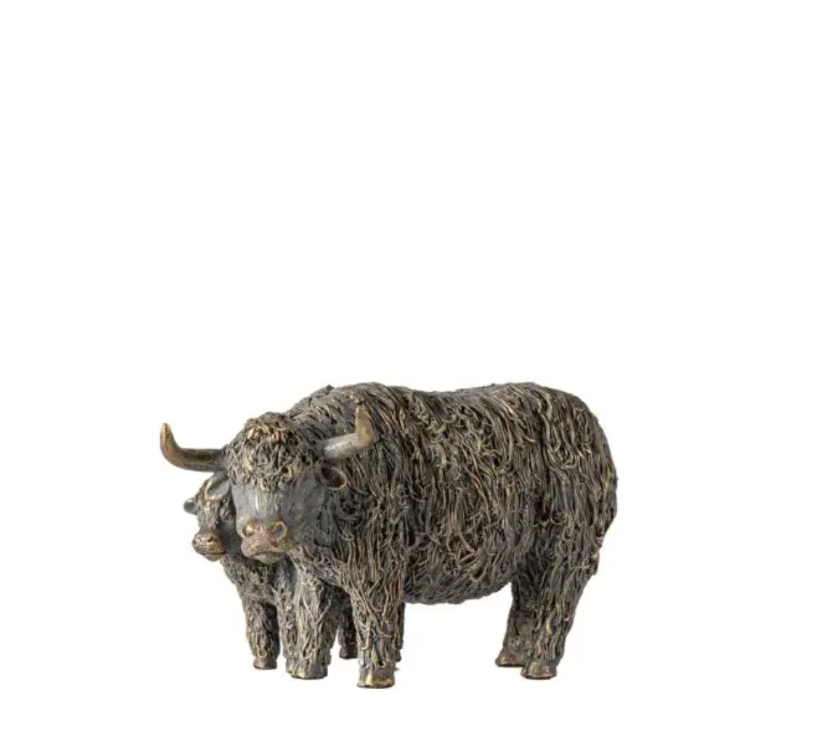 Highland Cow Mam and Calf Ornament