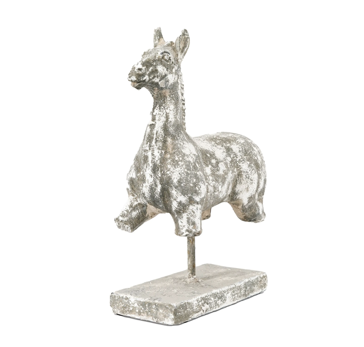 White Antique Horse Ornament