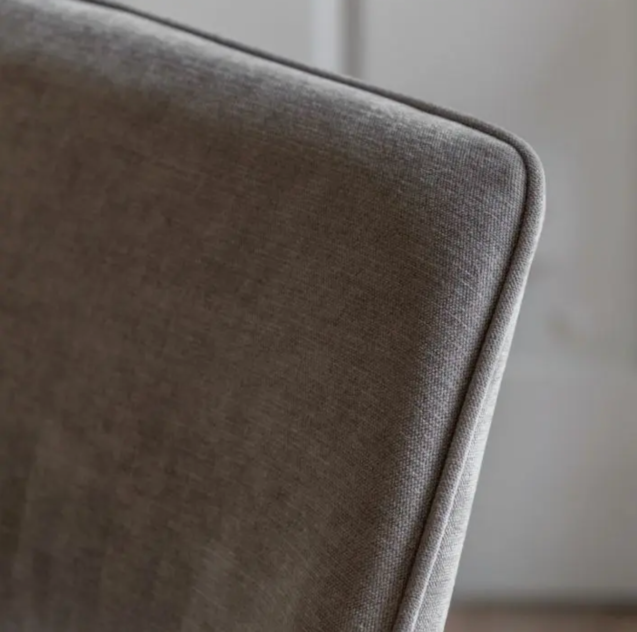 Pair of Fabric Grey Ivan Dining Chairs