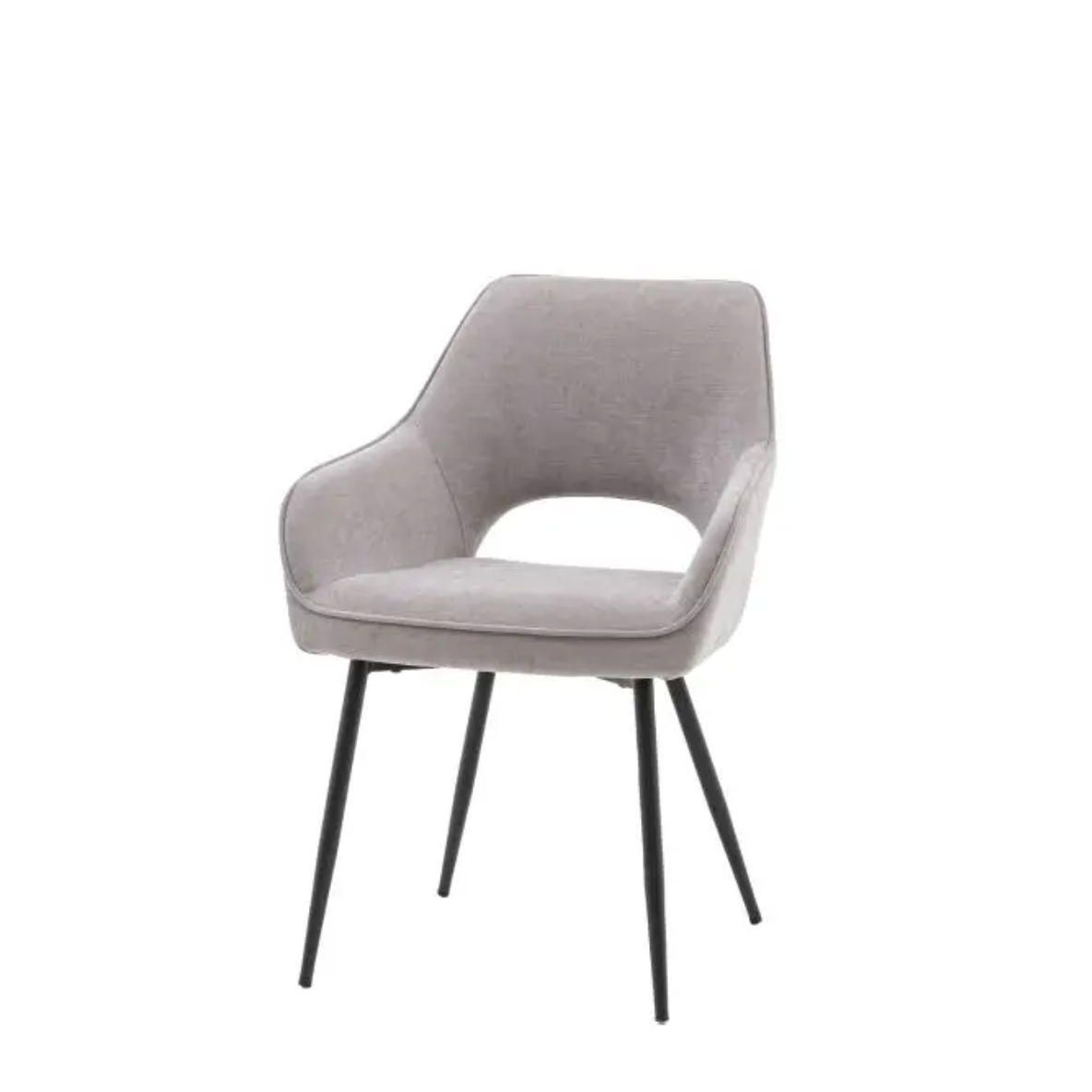 Pair of Fabric Grey Ivan Dining Chairs