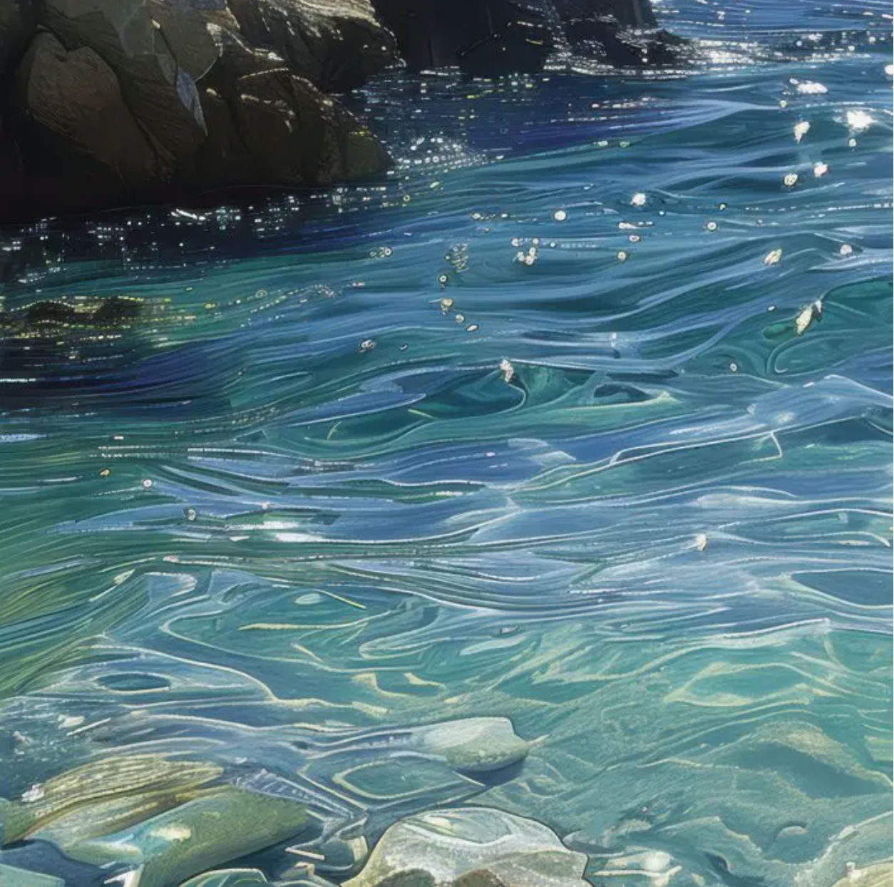 Crystal Clear Framed Canvas Wall Art