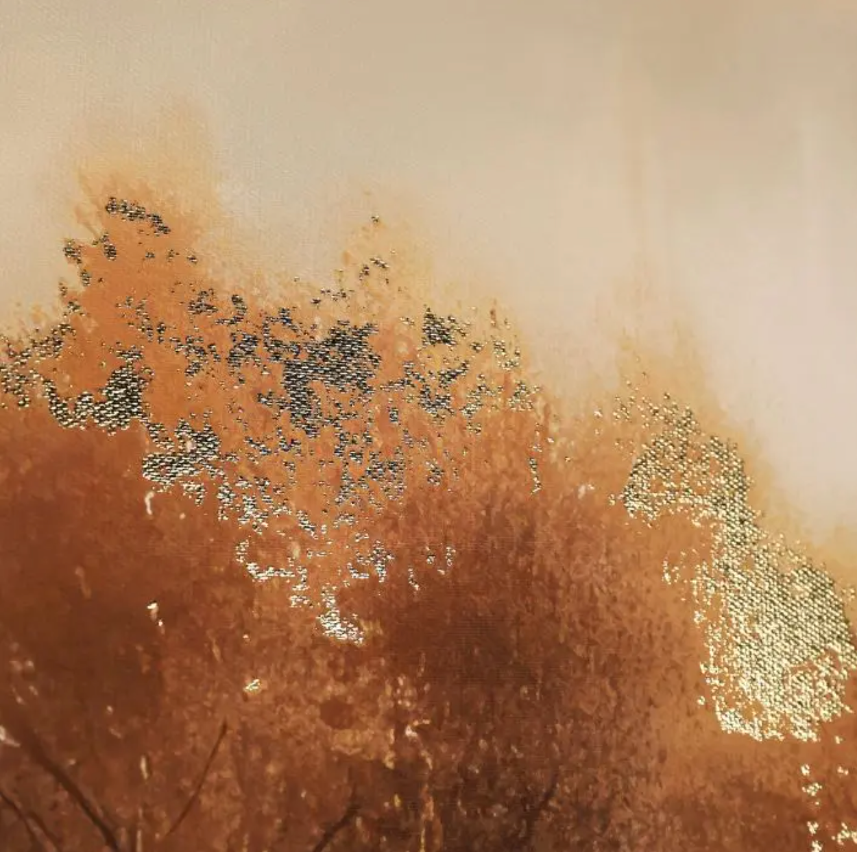 Gold Trees Framed Canvas