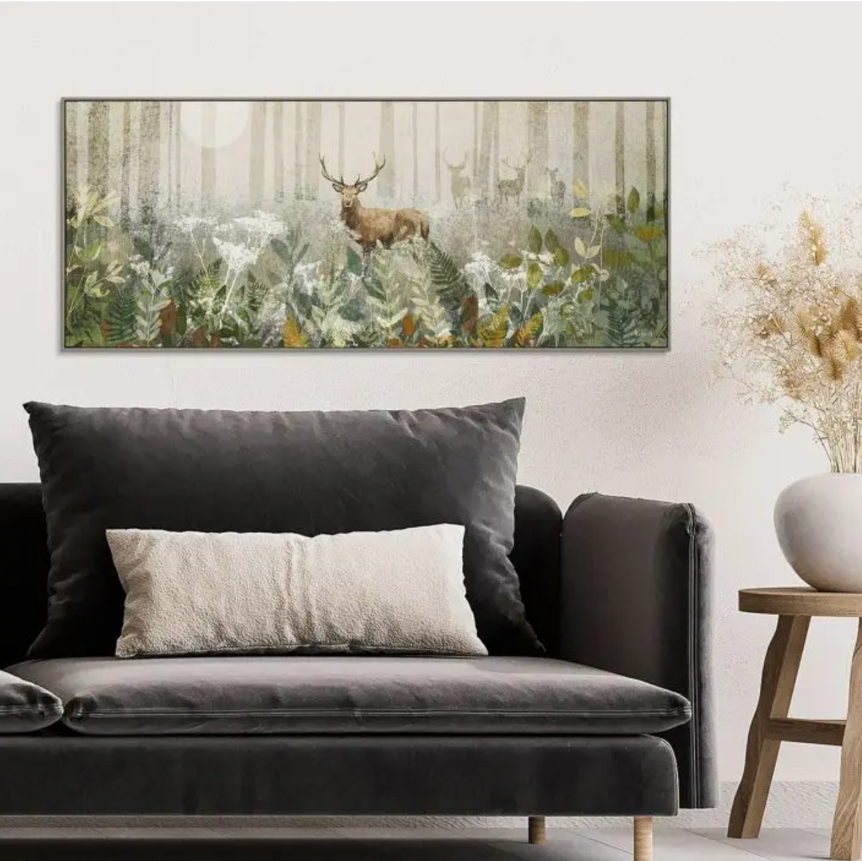 Standing Stag Framed Canvas