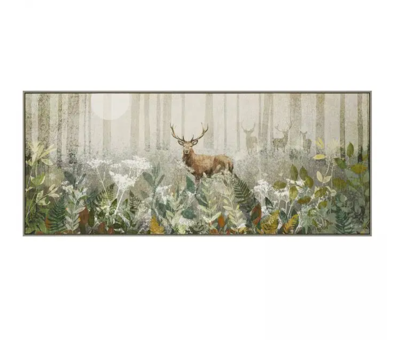 Standing Stag Framed Canvas