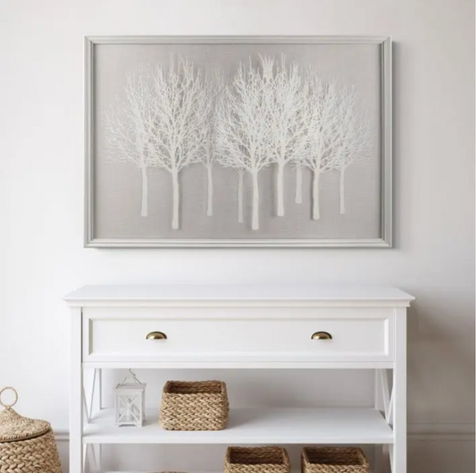 White Wonder Framed Canvas
