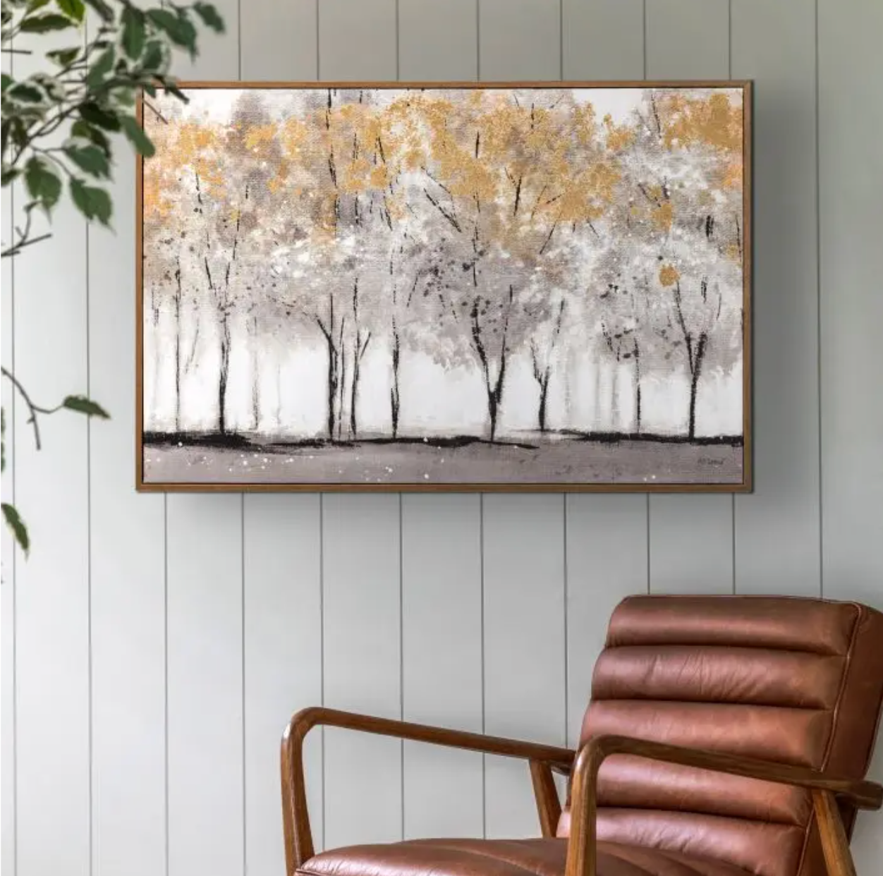 Golden View Framed Canvas