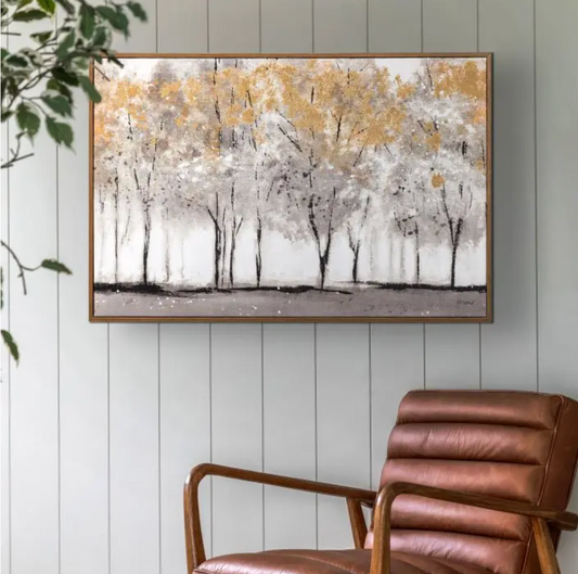 Golden View Framed Canvas