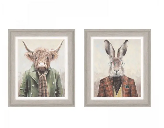 Furry Duo Framed Canvas Set