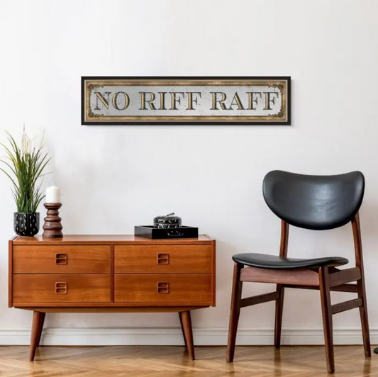No Riff Raff Mirrored Wall Decor