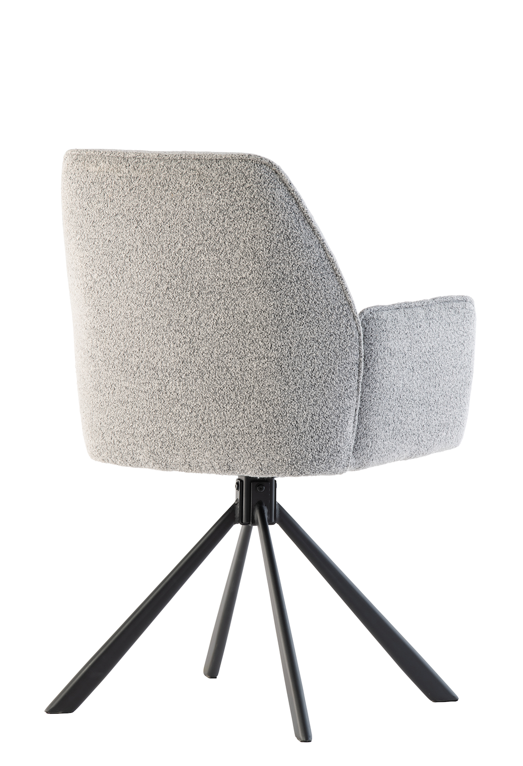 Pair of Swivel Boucle Dining Chairs