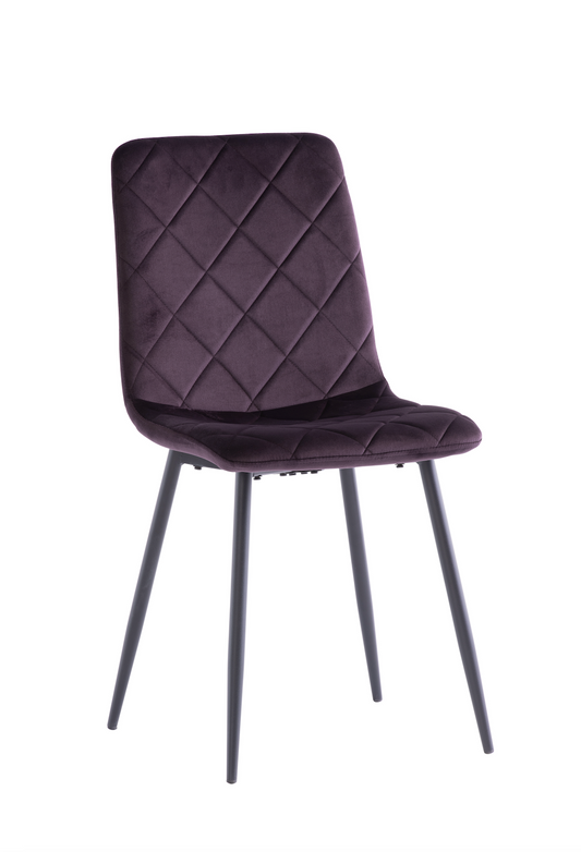 Set of 4 Bethany Aubergine Dining Chairs