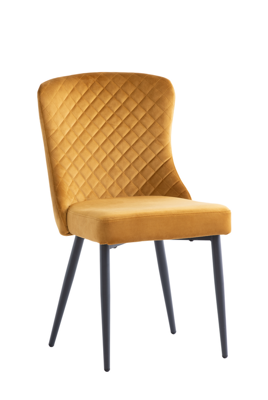Pair of Hailey Mustard Dining Chairs