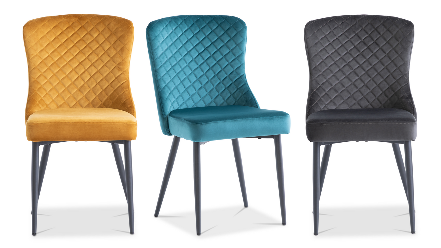 Pair of Hailey Mustard Dining Chairs