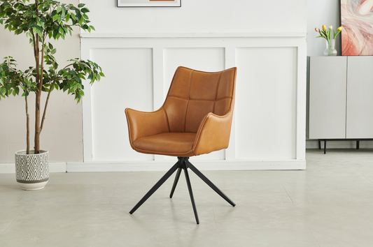Pair of Victoria Tan Dining Chairs