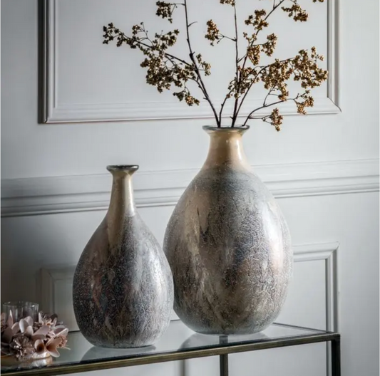 Antique Gold Blown Vase Small