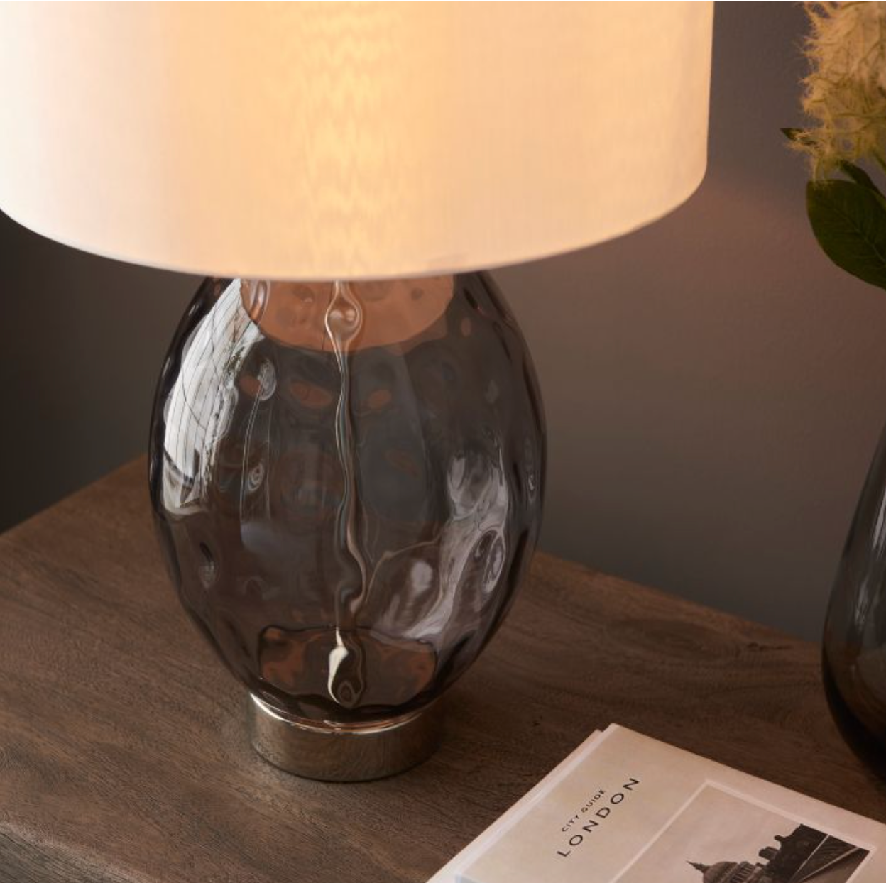 Erona Smoked Table Lamp