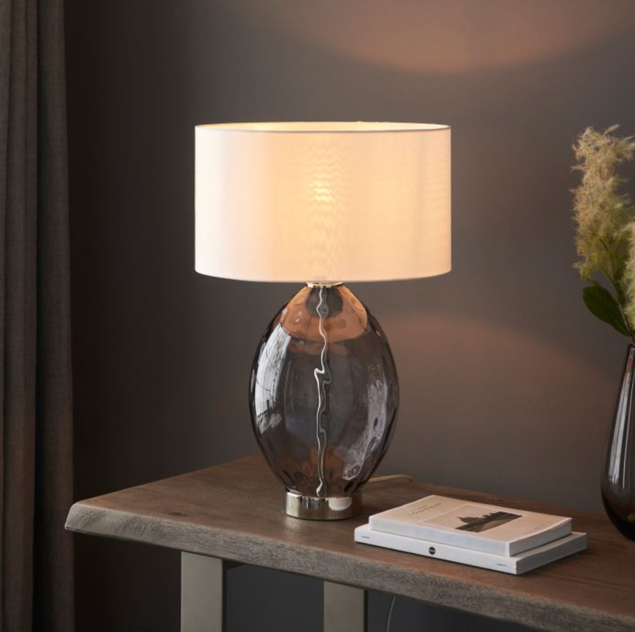 Erona Smoked Table Lamp