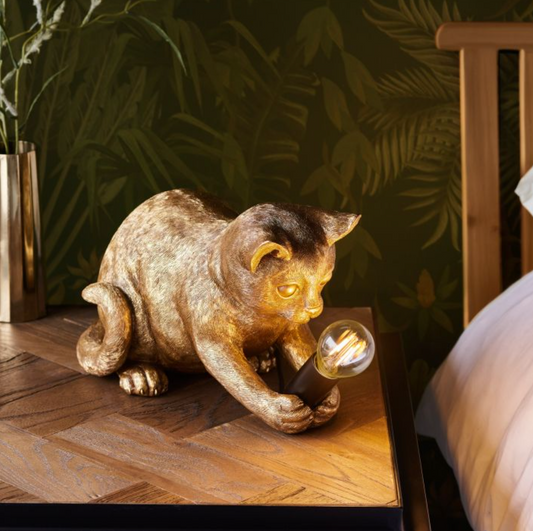 Playful Paws Gold Table Lamp