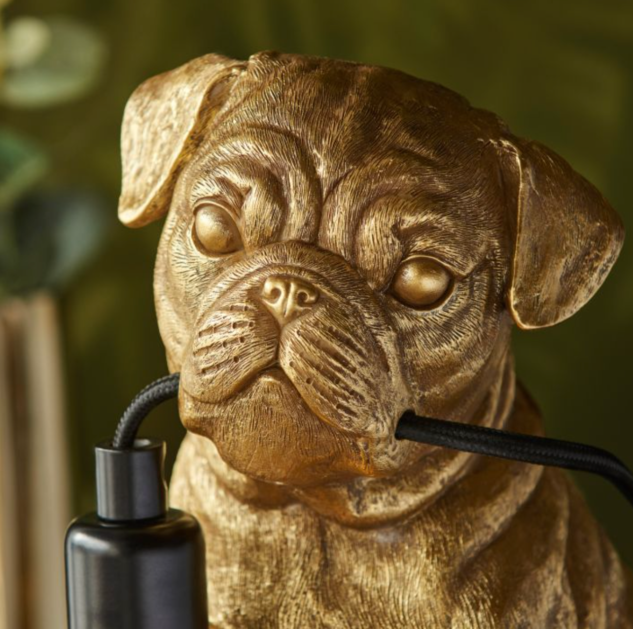 Pug Gold Table Lamp