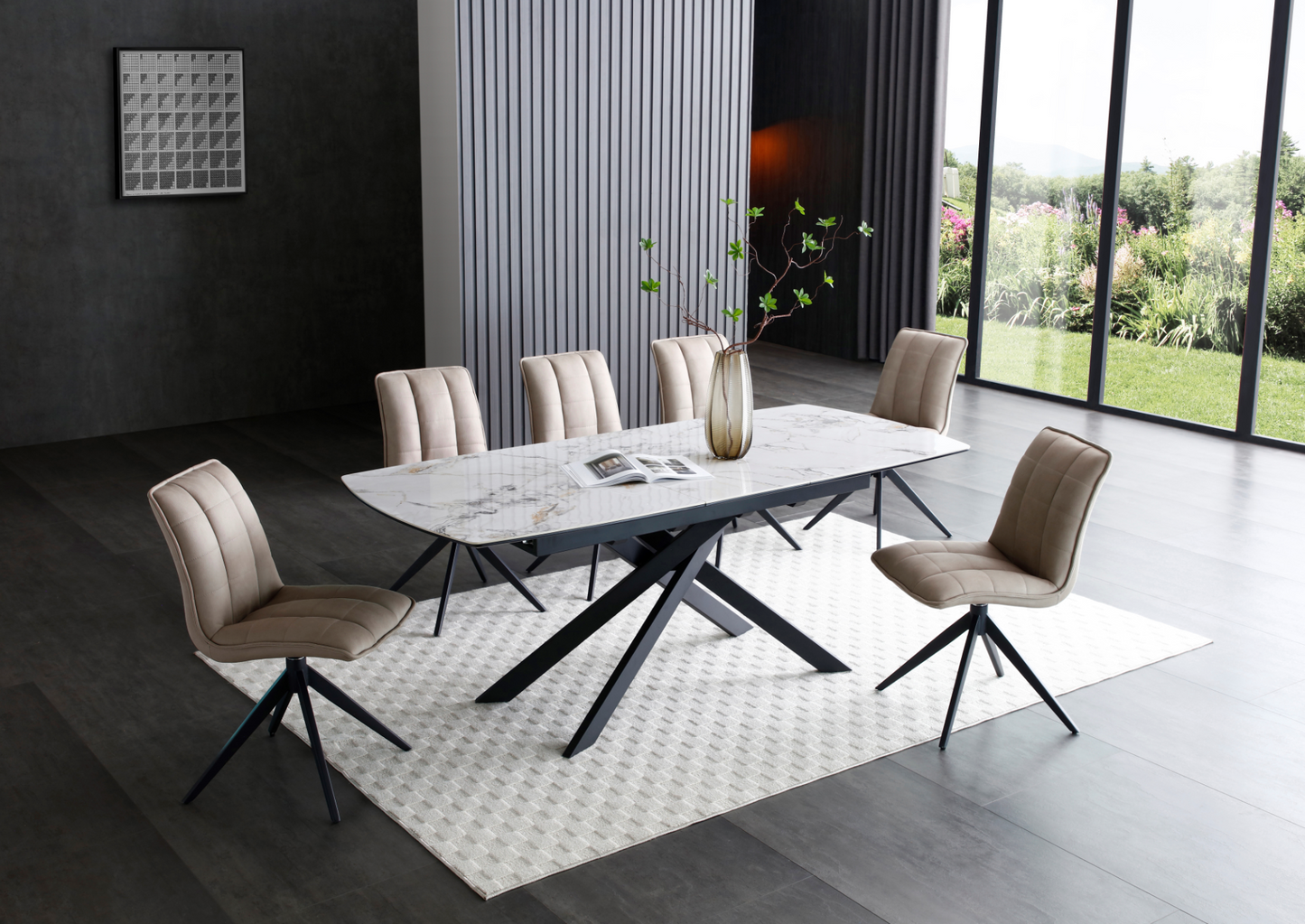 Laura Extending Dining Table and 4 Chairs