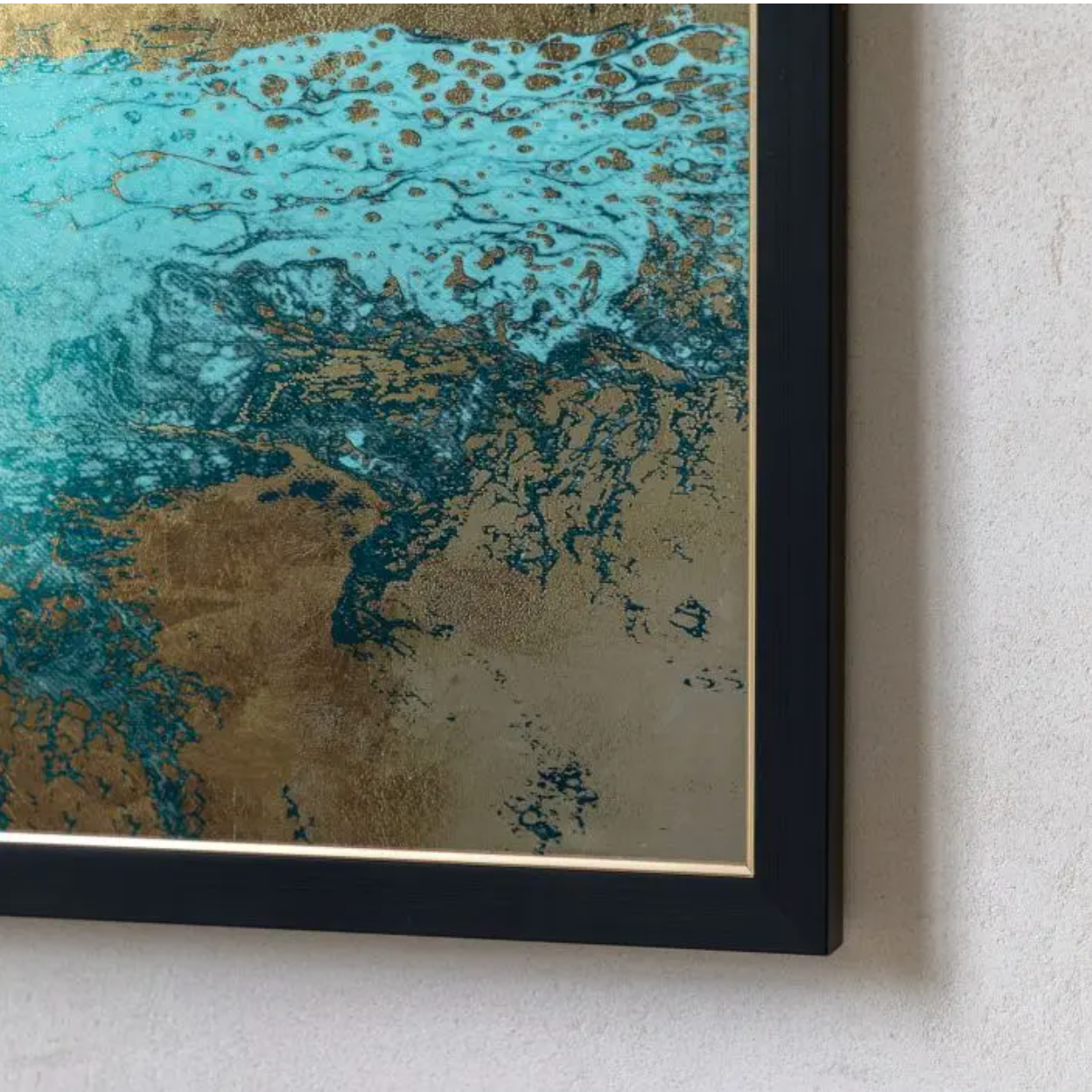 Aqua Framed Canvas