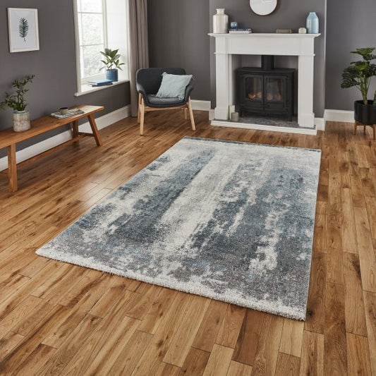 Boston Rug Ivory/Blue
