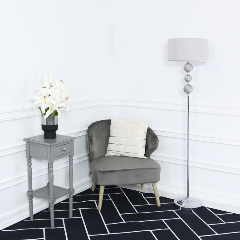 Three Ceramic Ball Floor Lamp