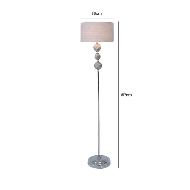 Three Ceramic Ball Floor Lamp