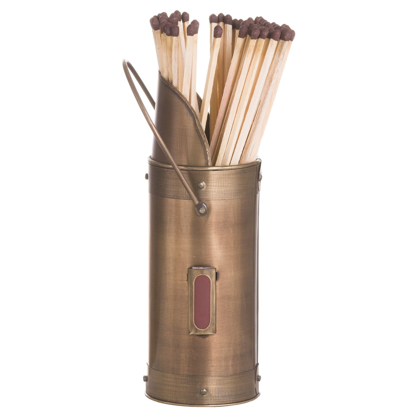 Antique Bronze Match Holder With 60 Matches