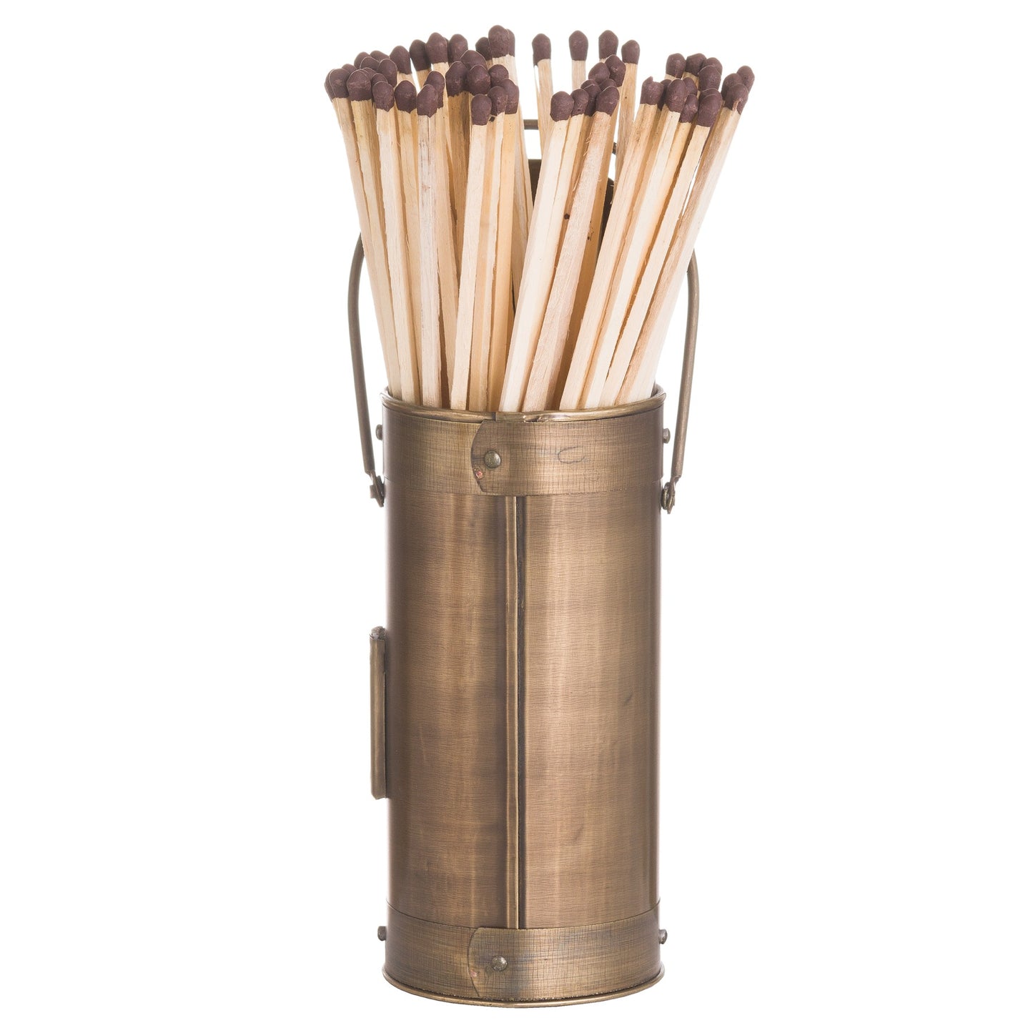 Antique Bronze Match Holder With 60 Matches