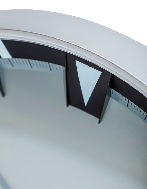 Large Brushed Steel Clock