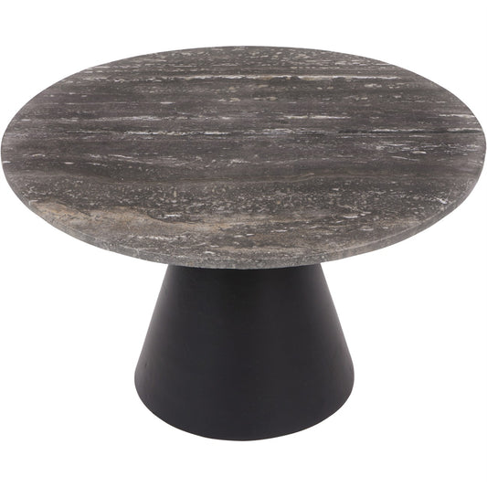 Clifton Charcoal Black and Dark Travertine Coffee Table