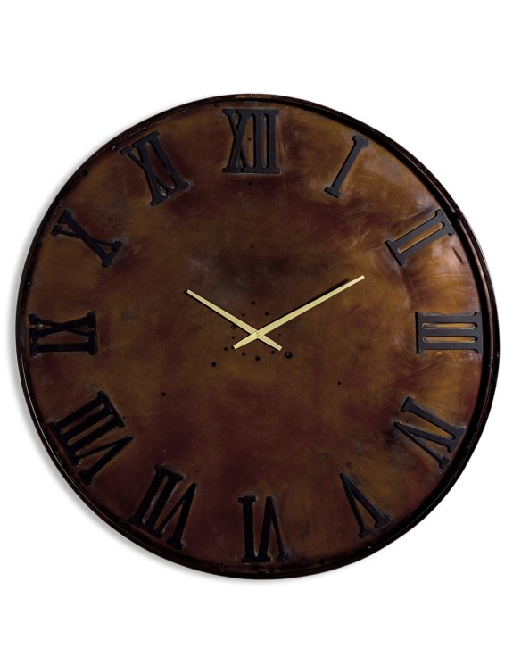 XL Industrial Iron Wall Clock