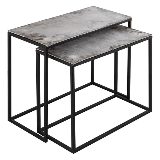 Farrah Silver Set of Side Tables