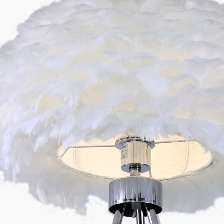 White Goose Feather Floor Lamp