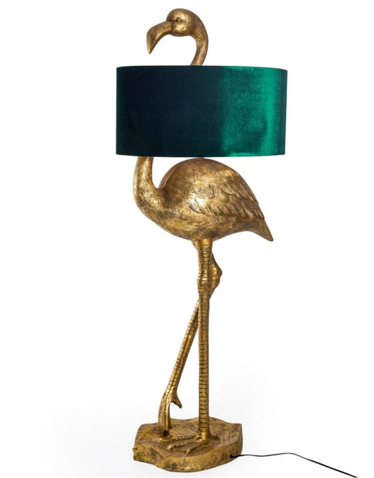 Antique Gold Flamingo Floor Lamp