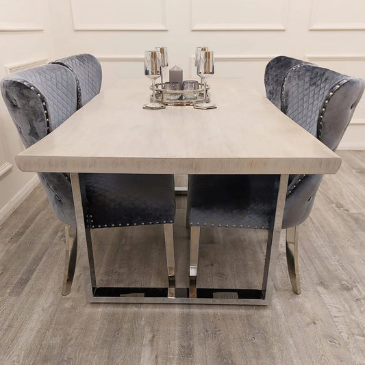Freya 1.8 Solid Light Pine Dining Set (4 Chairs)