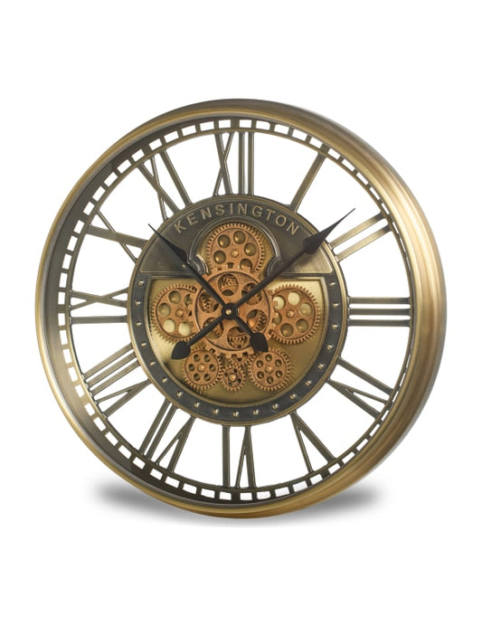 Brushed Gold Cog Clock