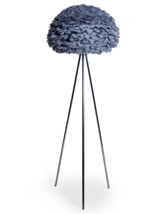 Grey Goose Feather Floor Lamp