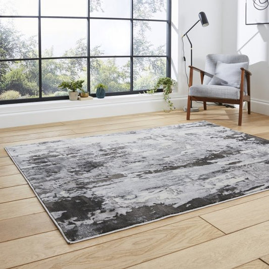 Leo Grey Modern Abstract Rug