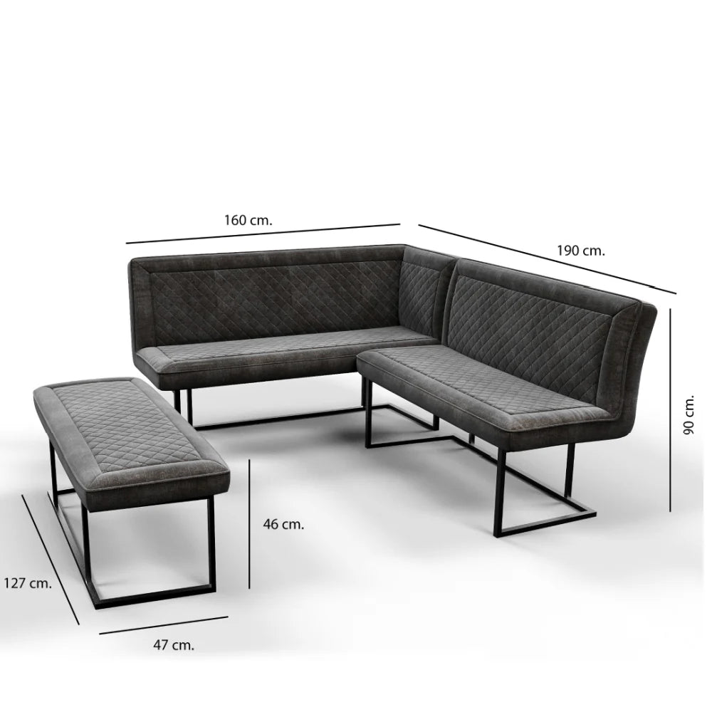 Apollo Corner Bench Set with Dining Table