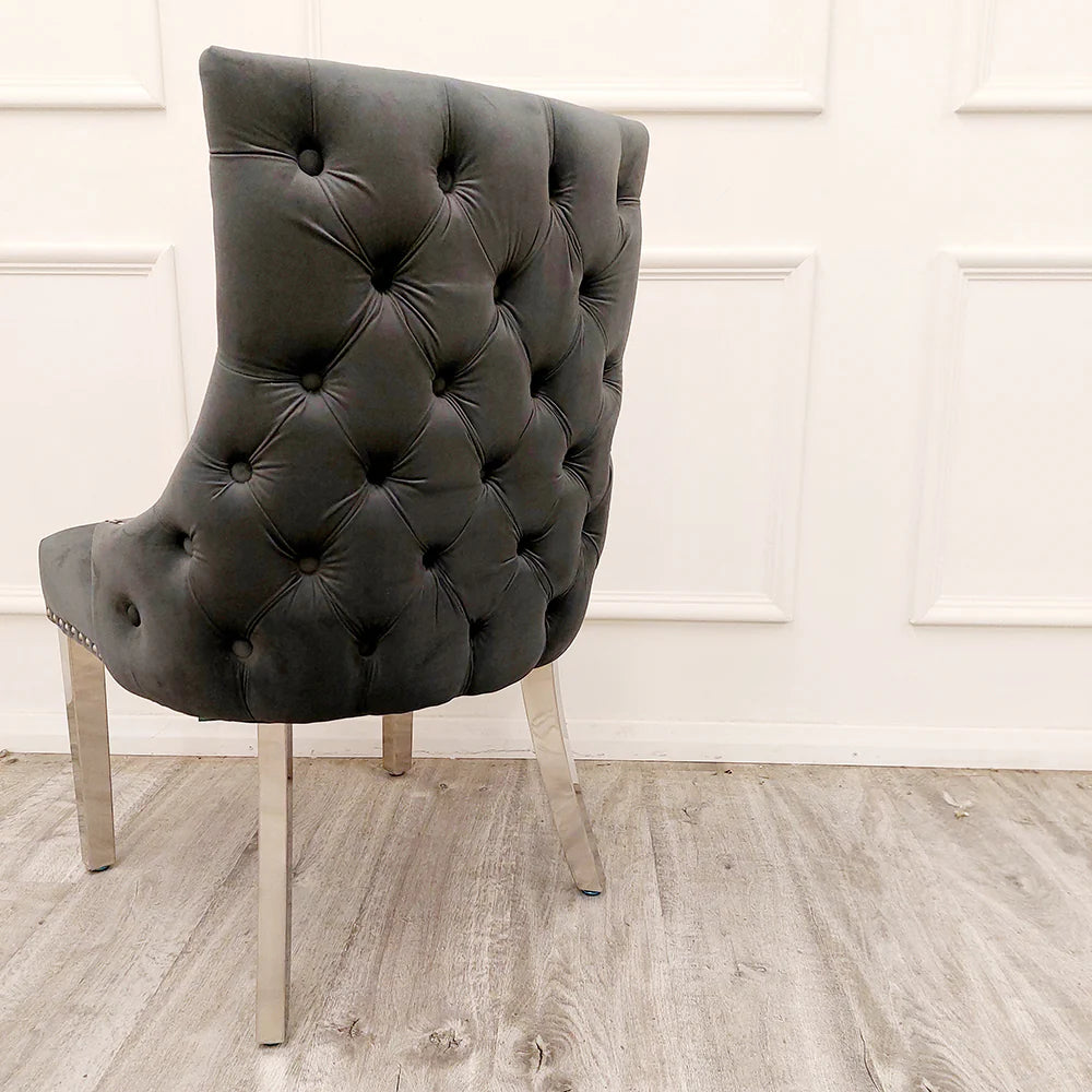 Pair of Kelcey Chairs Dark Grey