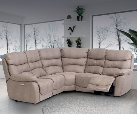 Ella Natural Electric Reclining Corner Sofa