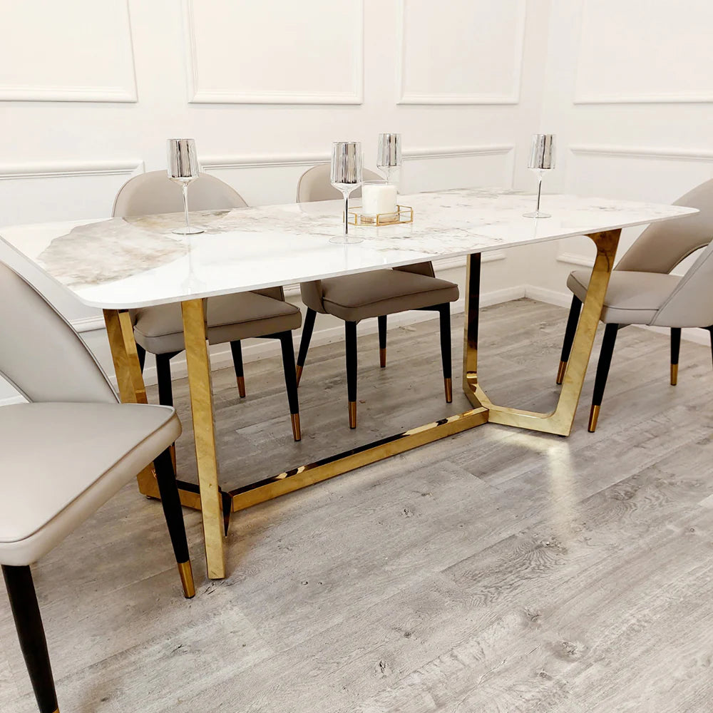 Lucy 1.8 Dining Table and Ami Dining Chairs