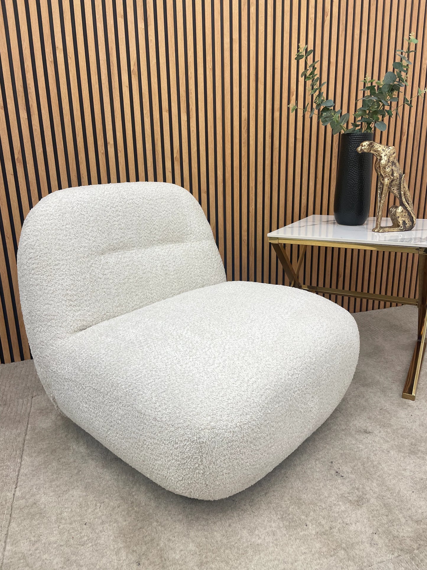 Paris Boucle Swivel Accent Chair