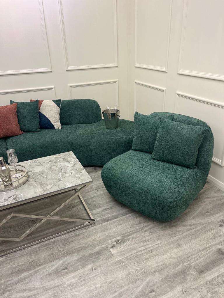 Paris Boucle Swivel Accent Chair