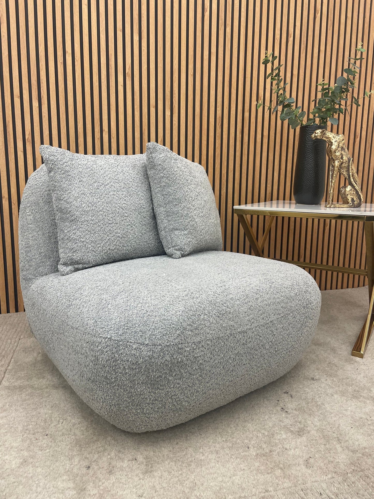 Paris Boucle Swivel Accent Chair