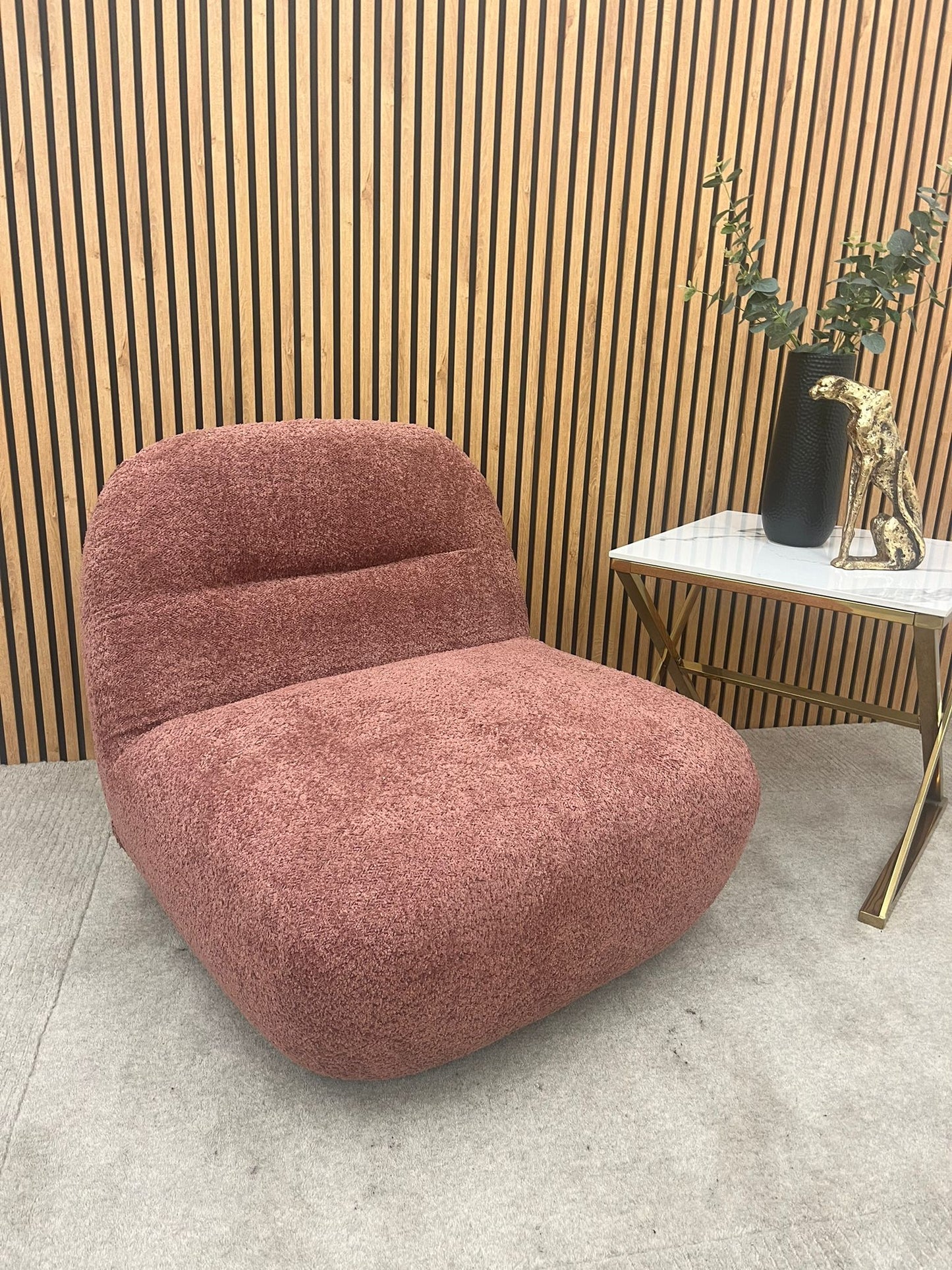 Paris Boucle Swivel Accent Chair